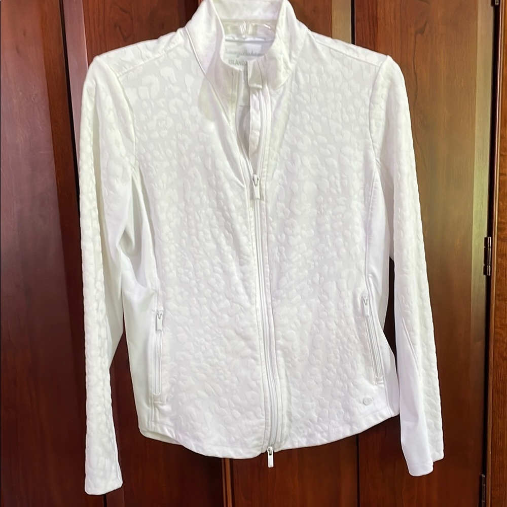Tommy Bahama White Bomber Jacket
